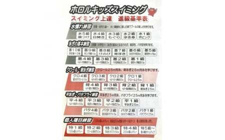 ホロルキッズスイミング教室　1か月受講券(レッスン回数が4回の月対象) (BG025)