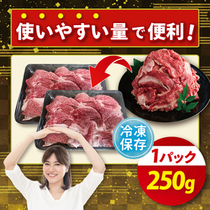 【茨城県共通返礼品】お試しサイズ！常陸牛切り落とし 250g【黒毛和牛 国産 銘柄牛 牛肉 肉 冷凍 茨城県産】(81-22)