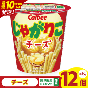 【10営業日以内に出荷】カルビー じゃがりこチーズ（55g） 12個｜Calbee お菓子 菓子 おやつ おかし スナック おつまみ ジャガイモ じゃがいも（93-19）