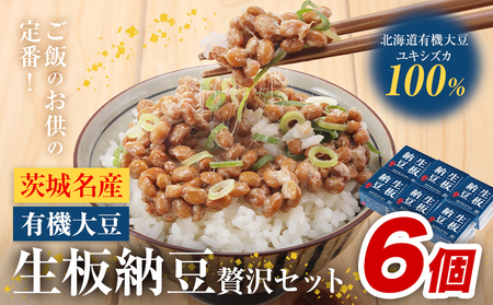 納豆 茨城名産納豆 生板納豆 有機大豆 6個 納豆 納豆