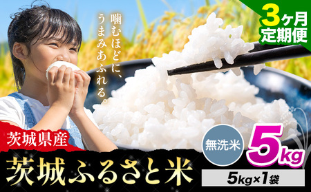 【3か月定期便】米 茨城 ふるさと米 無洗米 5kg《申込月の翌月より出荷開始》無洗米 無洗米 無洗米