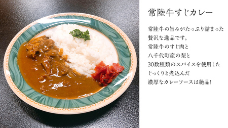 【茨城県共通返礼品】 やわらか 常陸牛 すじ煮込み と すじカレー セット 各3パック 牛すじ 牛すじ煮込み 煮込み カレー 牛肉 和牛 ふるさと納税 10000円 おかず 惣菜 [AU111ya]