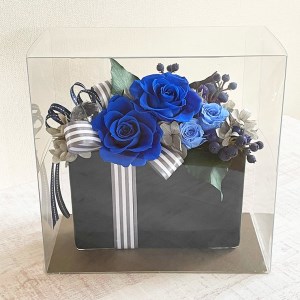 人気の枯れないお花 プリザーブドフラワー インディゴブルー ブラック Flower Pastel 002ya 茨城県八千代町 ふるさと納税サイト ふるなび