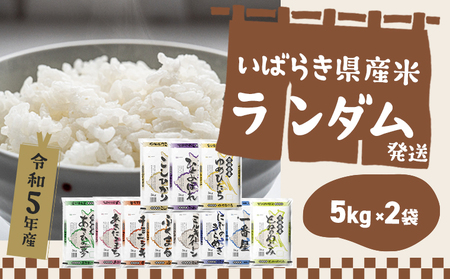 K2485 【令和5年産】※ランダム※ ＜2024年05月内発送＞ お米 10kg 2種 食べくらべ 茨城県産 白米