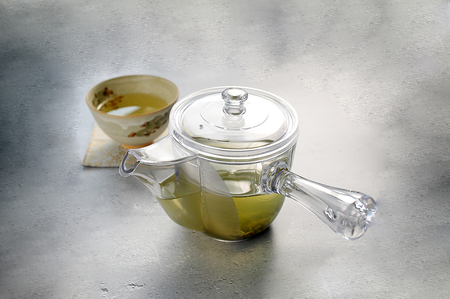 K2247 割れない透明急須大容量タイプ / 野口熊太郎茶園限定ロゴ入り【クリア】