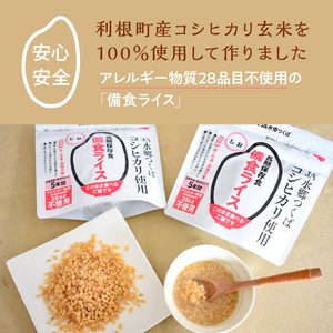 利根町産米100％使用　水不要！そのまま食べられる【非常食・備食ライス】しお味（40袋）