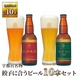 宇都宮名物「餃子に合うビール」2種 計10本セット(各330ml)【 クラフトビール ギフト 飲み比べ 栃木県 宇都宮市 】※離島への配送不可