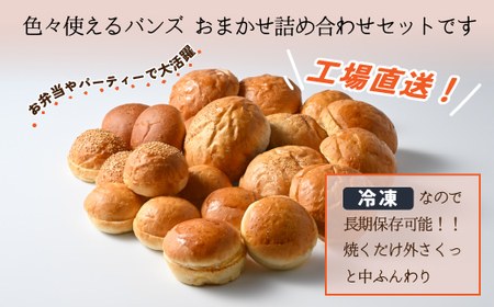 【訳あり】フードロス削減!工場直送バンズ おまかせ詰め合わせセット 35個入り【保存食やバンズパーティー、毎日の朝食やお弁当にも!】 ※着日指定不可