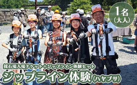 ジップライン ハヤブサ 大人1名 | 栃木県 宇都宮市 大谷石 カネホン採石場 チケット 観光 旅行 ツアー ※離島への配送不可 7,400円