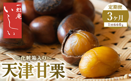 3ヶ月定期便】天津甘栗 化粧箱入り 660g | 甘栗 殻付き 焼き栗