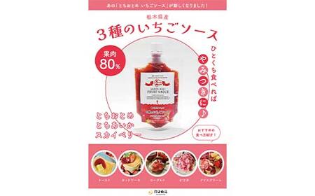 栃木県産 3種のいちごのソース 3個セット 栃木県 足利市 F7Z-1422