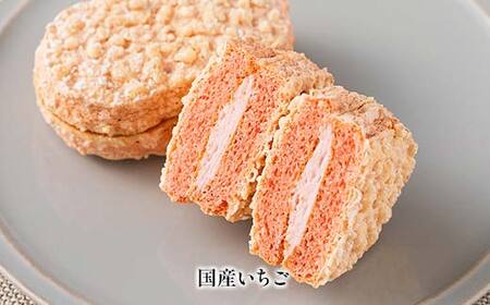 大麦ダクワーズ 3種セット 計24個（プレーン、宇治抹茶、国産いちご 各8個） 栃木県 足利市 F7Z-1367