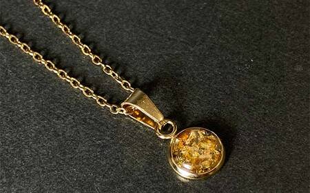 イミラック隕石のネックレス ゴールド GOLD 希少 宇宙 お守り ペンダント アクセサリー F7Z-1596