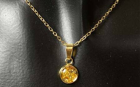 イミラック隕石のネックレス ゴールド GOLD 希少 宇宙 お守り ペンダント アクセサリー F7Z-1596