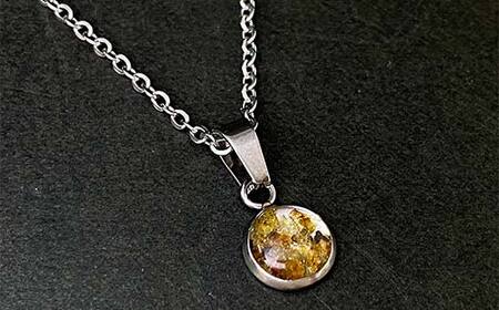 イミラック隕石のネックレス シルバー SILVER 希少 宇宙 お守り ペンダント アクセサリー F7Z-1597