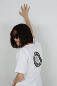 バックプリント 足利市 マンホールTシャツ 白 L F7Z-557