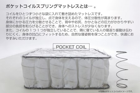 ザ・マットレス キング 180×195cm 厚さ20cm ポケットコイル スプリング アイボリー (圧縮梱包) F7Z-542