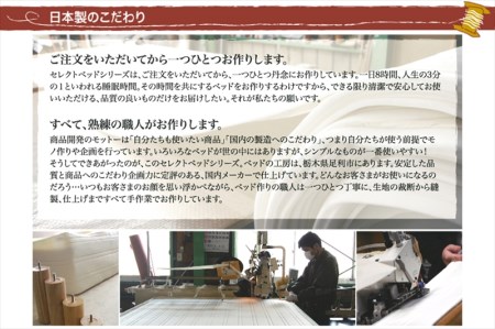 ザ・ベッド シングル アイボリー 97×195 脚22cm ブラウン 脚付きマットレス F7Z-761