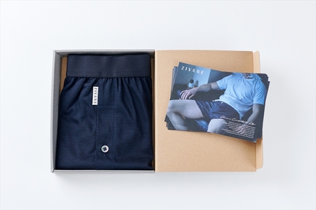 メンズ下着 ニットトランクス (Lネイビー3枚) ZIVANE F7Z-605