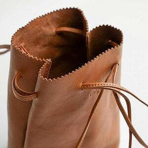 【レザー巾着】Drawstring bag　カラー：Red Brown【かばん ファッション 人気 おすすめ 】