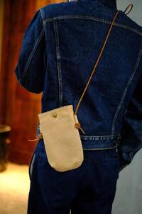 天神ワークス レザーサコッシュSP04【NAVY】【かばん ファッション 人気 おすすめ 】