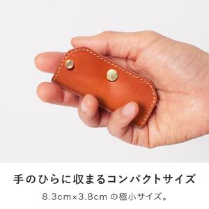 【ブラック(赤糸)】ミニキーケース -Edge- HUKURO 栃木レザー【小物 ファッション 人気 おすすめ 】