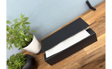 ステンレス ティッシュケース Kブラック インテリア BOX ティッシュ リビング ダイニング スタイリッシュ 【雑貨 日用品 人気 おすすめ 】