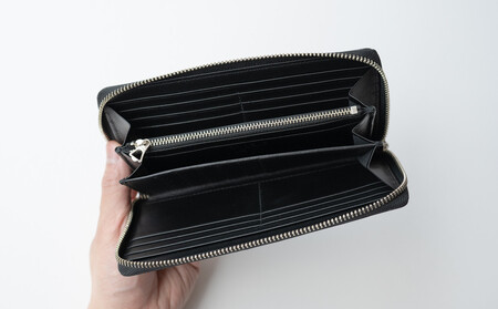 チマブエ　栃木レザー　ラウンドファスナー長財布　【黒】【雑貨 ファッション 人気 おすすめ 】
