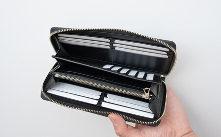 チマブエ　栃木レザー　ラウンドファスナー長財布　【黒】【雑貨 ファッション 人気 おすすめ 】