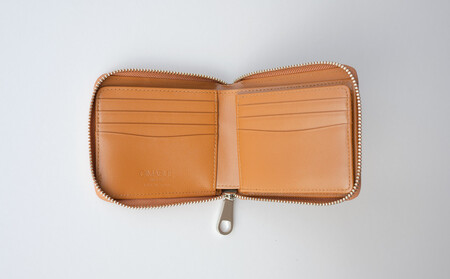 チマブエ 栃木レザー ラウンドファスナー二つ折り財布 【キャメル】【雑貨 ファッション 人気 おすすめ 】
