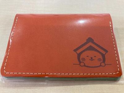 とち介のレザーカードケース（オレンジ）【雑貨 ファッション 人気 おすすめ 】