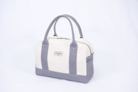 【いちひこ帆布】 ミニボストン/グレー【かばん ファッション 人気 おすすめ 】