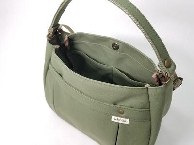 【いちひこ帆布】ワンハンドルショルダー　カーキ【かばん ファッション 人気 おすすめ 】