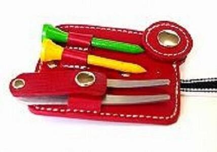 シャフトリボン（ヒョウ柄）＆ティーホルダーセット（レッド）【雑貨 日用品 人気 おすすめ 】