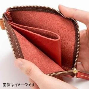 栃木レザー使用｜やわらか本革Lジップミニ財布｜Lzip wallet small 02｜ブルー｜minca（全7色）