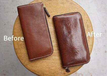 栃木レザー使用｜やわらか本革Lジップ長財布｜Lzip wallet 02｜チョコ｜minca（全7色）