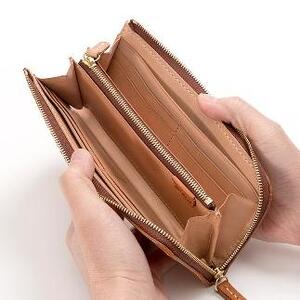 栃木レザー使用｜やわらか本革Lジップ長財布｜Lzip wallet 02｜ブラック｜minca（全7色）