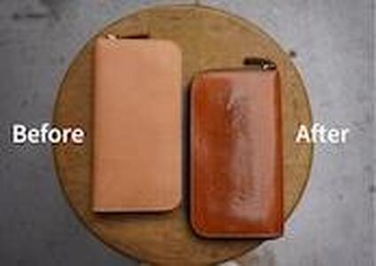 栃木レザー使用｜やわらか本革Lジップ長財布｜Round zip wallet 02｜チョコ｜minca（全6色）