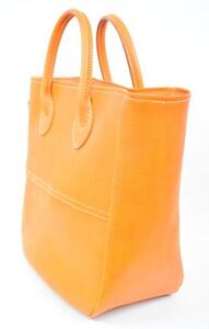 栃木レザー使用｜ソフトな手触り 本革 小さめトートバッグ｜Tote bag 03 M｜キャメル｜minca（全7色）