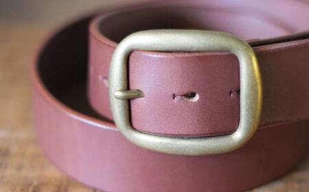 【minca】幅40mmベルト/32インチ  栃木レザーの希少な「ハーネスレザー」使用の贅沢な1枚革のレザーベルト オイルタイプ/チョコ/HL-B03/CHOCO　610【小物 ファッション 人気 おすすめ 】