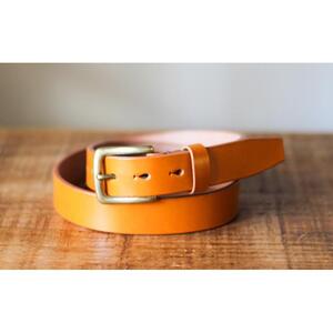 【minca】幅30mmベルト/38インチ  栃木レザーの希少な「ハーネスレザー」使用の贅沢な1枚革のレザーベルト/キャメル/HL-B01/CAMEL/minca　588【小物 ファッション 人気 おすすめ 】