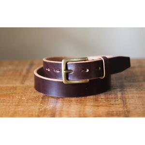 【minca】幅30mmベルト/36インチ  栃木レザーの希少な「ハーネスレザー」使用の贅沢な1枚革のレザーベルト/チョコ/HL-B01/CHOCO/minca　584【小物 ファッション 人気 おすすめ 】