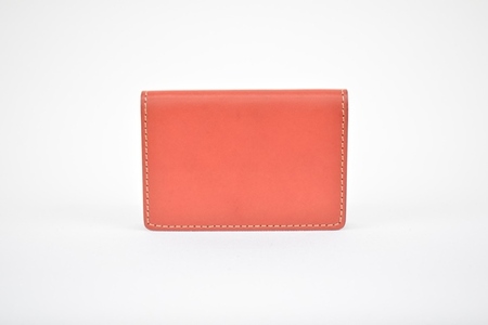 【全7色】栃木レザーの名刺入れ 約50枚収納 ポケット4つ Card holder 02/レッド/minca　416【雑貨 ファッション 人気 おすすめ 】