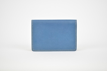 【全7色】栃木レザーの名刺入れ 約50枚収納 ポケット4つ Card holder 02/ブルー/minca　416【雑貨 ファッション 人気 おすすめ 】