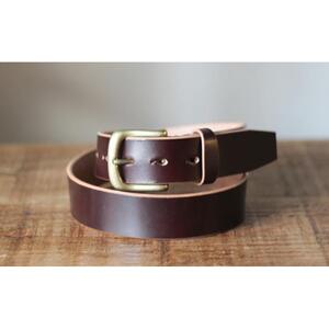 【minca】幅35mmベルト/32インチ  栃木レザーの希少な「ハーネスレザー」使用の贅沢な1枚革のレザーベルト/チョコ/HL-B02/CHOCO/minca　559【小物 ファッション 人気 おすすめ 】 10,920円