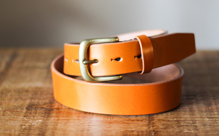 【minca】幅35mmベルト/38インチ  栃木レザーの希少な「ハーネスレザー」使用の贅沢な1枚革のレザーベルト/キャメル/HL-B02/CAMEL/minca　555【小物 ファッション 人気 おすすめ 】