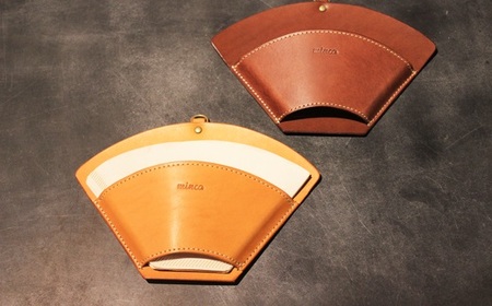 【minca】栃木レザーのコーヒーフィルターケース 自宅やキャンプシーンで ドリッパー のおともに/オリーブ　653【日用品 人気 おすすめ 】