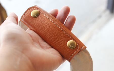 栃木レザー使用｜バッグの本革持ち手カバー 2個セット｜Handle cover｜キャメル｜minca（全7色）