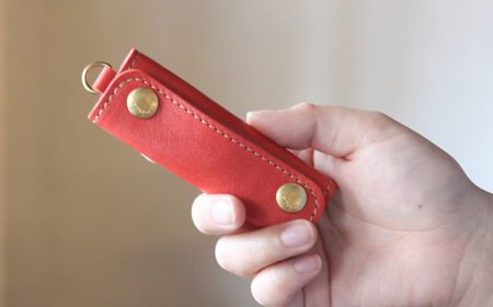 栃木レザー使用｜バッグの本革持ち手カバー 2個セット｜Handle cover｜レッド｜minca（全7色）