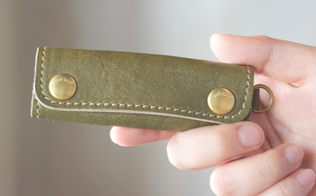 栃木レザー使用｜バッグの本革持ち手カバー 2個セット｜Handle cover｜オリーブ｜minca（全7色）